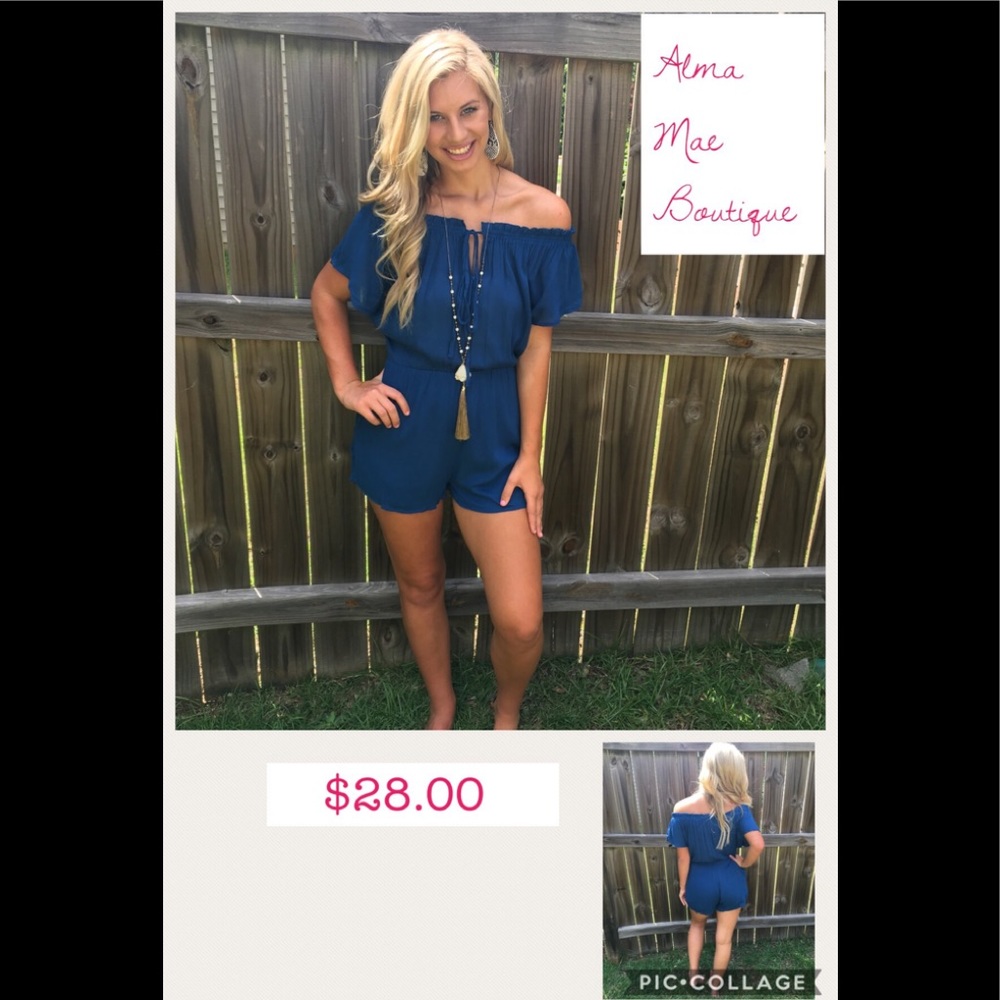 Blue Virginia Romper (Only 1 Left) - Picture 3 of 3